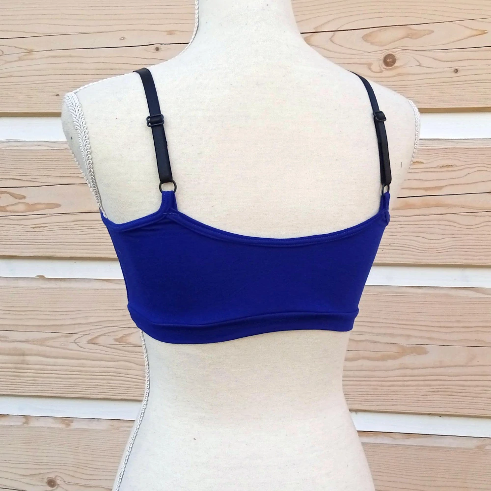 Bambusová podprsenka křížená s krajkou